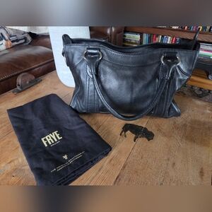 Frye Black Leather Melissa Satchel